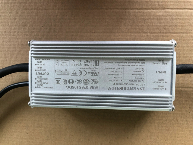 Inventronics 75W EUM series constant current Programmable IP67 led driver